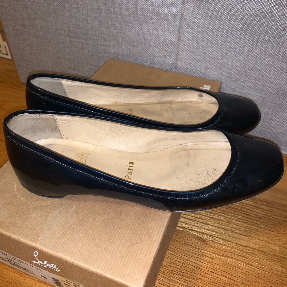 Christian Louboutin Ballerina Flat Patent Peacock